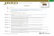 JRRD Volume 51-9, 2015 Table of Contentsvi JSP PDF JSP PDF Article featured in podcast JRRD Slideshow Project Supplemental audio content RSS updates Article in PDF Supplemental video