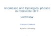 Anomalies and topological phases in relativistic QFT Overviewevents.kias.re.kr/ckfinder/userfiles/201901/files/Lecture... · 2019-01-14 · 2/ 77 These lectures are about symmetries
