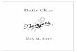 Daily Clips - Los Angeles Dodgerslosangeles.dodgers.mlb.com/.../Dodgers_Daily_Clips_5.31.17_76faeg84.pdf · DAILY CLIPS WEDNESDAY, MAY 31, 2017 DODGERS.COM Dodgers deck Cards, move