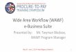 Wide Area Workflow (WAWF) e-Business Suite training presentations/WAWF eBusiness Suite...Presented by: Mr. Twyman Bledsoe, WAWF Program Manager . Wide Area Workflow (WAWF) e-Business