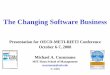 The Changing Software Business - RIETI...The Changing Software Business Presentation for OECD-METI-RIETI Conference October 6-7, 2008 Michael A. Cusumano MIT Sloan School of Management