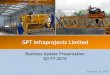 GPT Infraprojects Limited3 ROB Flyover between Sankrail and Santragachi Stations South Eastern Railway 1,133 4 Bridge over Katakhali, Hasnabad West Bengal PWD 813 5 Fabrication, Erection