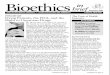 Bioethics in Brief Bioethics September SUNY UPSTATE MEDICAL UNIVERSITY CENTER FOR BIOETHICS AND HUMANITIES