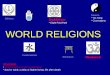 WORLD RELIGIONS - Weebly...BUDDHISM •Basic Information & Diffusion – Splintered from Hinduism 2500 years ago – Originated in a region from Nepal south to the Ganges River area