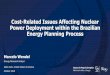 Cost-Related Issues Affecting Nuclear Power Deployment ... Meetings/09-30... · Cost-Related Issues Affecting Nuclear Power Deployment within the Brazilian Energy Planning Process