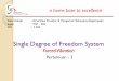 Single Degree of Freedom System - UPJ · a home base to excellence Pertemuan - 3 Single Degree of Freedom System Forced Vibration Mata Kuliah : Dinamika Struktur & Pengantar Rekayasa