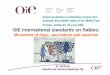 Expert workshop on protecting humans form domestic and ... · OIE international standards on Rabies: Movement of dogs , vaccination and vaccines Expert workshop on protecting humans
