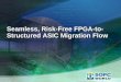 Seamless, Risk-Free FPGA-to- Structured ASIC Migration Flo · FPGA Fitter System Verification (FPGA) HardCopy Place. Design Sign-Design for Test Tape Out (GDSII) Place and Route Build