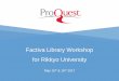 Factiva Library Workshop for Rikkyo Universitylibrary.rikkyo.ac.jp/learning/englishhour/_asset/pdf/20170515-16Factiva.pdf · Intelligent Index. Text Search ＝All the articles’