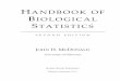 Handbook of Biological Statistics: Introductionbiostathandbook.com/HandbookBioStatSecond.pdf · McDonald, J.H. 2009. Handbook of Biological Statistics, 2nd ed. Sparky House Publishing,
