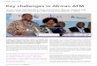 Key challenges in African ATM Airspace 46_LETTER FROM AFRICA.pdfAviation Authority, outlines key ATM issues and initiatives in Africa. Key challenges in African ATM Air transport in