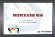 Interest Rate Risk - vfccu.orgWhat is INTEREST RATE RISK? Threat that a change in market interest rates may: • Reduce net interest income • Adversely affect the economic values