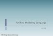 Unified Modeling Language · 2020-01-31 · What is Unified Modeling Language? History of UML • Tree Amigos(Grady Booch, James Rumbaugh, Ivar Jacobson)에의해94년최초작성