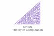 CP405 Theory of Computationcs.coloradocollege.edu/~mwhitehead/courses/2016_2017/CP405/Lectures/9.pdf · Decidable Languages A language, L, is decidable (or recursive) if there exists