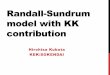 Randall-Sundrum model with KK contributionL,R 小 The lightest KK gauge mass SM KK KK gaugeより少し重い higgs Hierarchy of yukawa 4D yukawa coupling n=0 : 4D SM yukawa 5D wavefunction