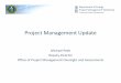 Project Management Update - US Department of Energy Peek, DOE Project... · • Project Management Success: – Project completed within the original approved scope baseline, and