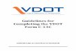 GUIDELINES FOR COMPLETING THE VDOT FORM C-13C · 2019-10-30 · Virginia Department of Transportation Scheduling & Contracts Division Guidelines for Completing the VDOT Form C‐13C