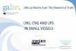 COMPARISSON LNG- CNG AND LPG IN SMALL VESSELS · LNG, CNG AND LPG IN SMALL VESSELS SEAPLACE SEAPLACE is an engineering consultancy company offering its service to the shipbuilding