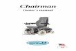 Chairman - Permobil · The Chairman can be fitted with an electric seat tilt actuator adjuster, which lets you adjust the angle of the seat. The electric seat tilt actuator is controlled