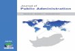 Journal of Public Administration · Journal of Public Administration Volume Number September 1 Editorial Policy and Manuscript Specifications 1. The Journal of Public Administration
