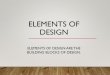ELEMENTS OF DESIGN...Balance produces a sense of equality between opposite elements. Two types are as follows: 1. Formal balance (symmetrical) –The design is the same on each side