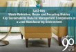La-Z-Boy Waste Reduction, Reuse and Recycling Metrics Key ... · Culture - Employee Engagement and Communication La-Z-Boy Tennessee Exhibits Good Corporate Citizenship Recycling Crates