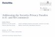 Addressing the Security-Privacy Paradox in E- and M-Commerce · including SAP, Oracle, PeopleSoft, Siebel, JD Edwards, and Ariba Identity Management • Implement Identity Management