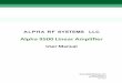 Alpha 9500 Linear Amplifier - Alpha RF Systems · Repair information Software downloads Tech tips Technical support E-mail us at . Phone us at 303- 716 -7728 . DOCNUMBER 9500 Document