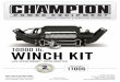 10000 lb. WINCH KIT...10,000 lb . (5) Braking System – Braking action is automatically applied to the winch drum by a separate mechanical brake when the winch motor is stopped and