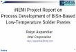iNEMI Project Report on Process Development of BiSn-Based ...thor.inemi.org/webdownload/2017/SMTAI_BiSn-Based_Low-Temp_Solder_Pastes_022017.pdfiNEMI Project Report on Process Development