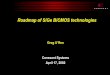 Roadmap of SiGe BiCMOS technologies · SiGe has opened a permanent gap in performance vs. CMOS – SiGe BiCMOS Cost / Area / GHz is competitive with that of deep-sub. µ. CMOS •