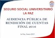 SEGURO SOCIAL UNIVERSITARIO LA PAZssulapaz.org/Descargas/transparencia/final2016.pdf · Universidad Mayor de San Andrés, mediante Resolución N° 28/207/11079 de 4 de junio de 1970,