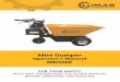 Mini Dumper - Lumag Dealers · Mini Dumper Operator’s Manual MD500E FOR YOUR SAFETY READ AND UNDERSTAND THE ENTIRE MANUAL BEFORE OPERATING THIS MACHINE. Warranty Registration Form