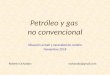 Petróleo y gas no convencional - CORTOLIMA · Explotación de yacimientos no convencionales mediante fractura hidráulica Fractura con gases ... 23700 vs 22340 • Inversión en
