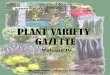 Plant Variety Gazette Volume IV Table of Contents · Plant Variety Gazette Volume IV Table of Contents