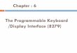The Programmable Keyboard /Display Interface (8279) · contd. Intel’s 8279 is a general purpose Keyboard Display controller that simultaneously drives the display of a system and