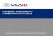 Gender Assessment, USAID/Bangladesh · 2018-11-09 · GENDER ASSESSMENT USAID/BANGLADESH April 2010 This publication was produced for review by the United States Agency for International
