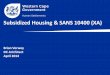 Subsidized Housing & SANS 10400 (XA) - GreenCapegreencape.co.za/assets/Uploads/Subsidized-housing-sans10400.pdf · External door to be framed, ledged, braced, battened, close back,