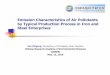 Emission Characteristics of Air Pollutants by …...Emission Characteristics of Air Pollutants by Typical Production Process in Iron and Steel Enterprises XueZhigang,Ma jinghua, Li