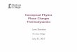 Conceptual Physics Phase Changes Thermodynamicsnebula2.deanza.edu/~lanasheridan/CP10/CP-Lecture16.pdfConceptual Physics Phase Changes Thermodynamics Lana Sheridan De Anza College July