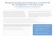 Improving Inventory Control & Supplies Ordering · 2017-10-31 · practices experience with inventory control and ordering. 2. Identify the changes necessary to implement a new inventory