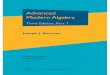 Advanced Modern Algebr - American Mathematical Society · days, everyone agrees that some knowledge of linear algebra, group theory, and commutative algebra is necessary, and these