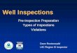 Pre-inspection Preparation Types of Inspections Violations · Pre-Inspection Preparation •Prepare documents and equipment –Notice of inspection –Equipment used for testing (e.g.,