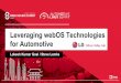 for Automotive Leveraging webOS Technologies...Leveraging webOS Technologies for Automotive Lokesh Kumar Goel / Steve Lemke