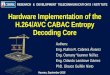 Hardware Implementation of the H.264/AVC CABAC Entropy ... · PDF file H.264/AVC CABAC Entropy Decoding Core. Authors: ... code functions are replaced by CABAC Core IP Modules (VHDL