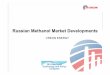 Russian Methanol Market Developments · 2018-06-08 · Russia. Methanol Consumption 2013 Methanol consumption for inMethanol consumption for in-plant use vs supply to the marketplant