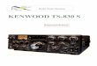 KENWOOD TS-830 S Manuals/TS-830S...Radio Mods Database KENWOOD TS-830 S Page 1 Instruction Manual