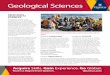 Geological Sciences - Queen's University · Geological Sciences Get to know GEOLOGICAL SCIENCES Discovery, development and sustainability of water, mineral and energy resources as