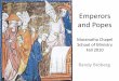 Emperors and Popes - Randy's Virtual Classroom | Randy Broberg's … · 2012-08-16 · Pope Gregory I (c. 540-604) • known as Gregory the Great; Pope (590-604 AD) and doctor of