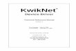 KwikNet Device Driver Technical Reference Manual - …KwikNet Device Driver KADAK i TECHNICAL SUPPORT KADAK Products Ltd. is committed to technical support for its software products